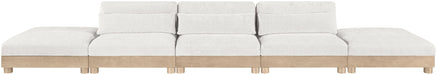 Turin - Chenille Fabric Upholstered Modular Sectional - White - Simple Home Plus