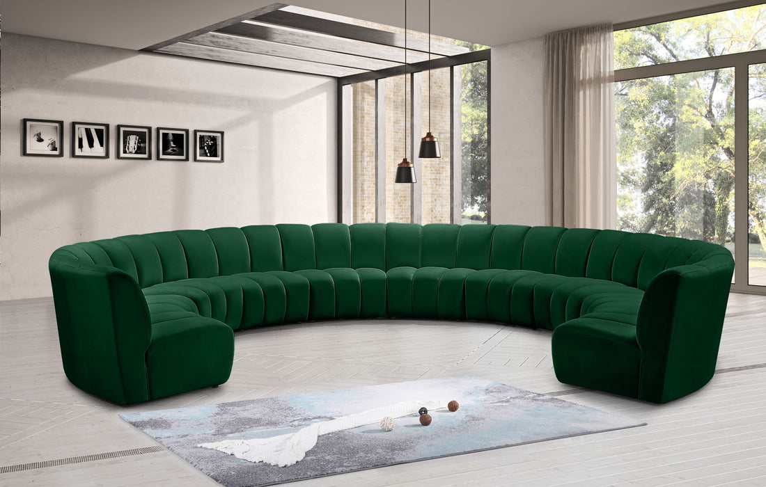 Infinity - 10 Piece Velvet Modular Sectional - Simple Home Plus