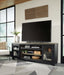 Foyland - Black / Brown - XL TV Stand w/Fireplace Option - Simple Home Plus