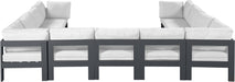 Nizuc - Outdoor Patio 11 Piece Modular Sectional With Gray Frame - Simple Home Plus
