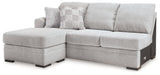 Gabyleigh - Laf Sofa Chaise - Nickel - Simple Home Plus