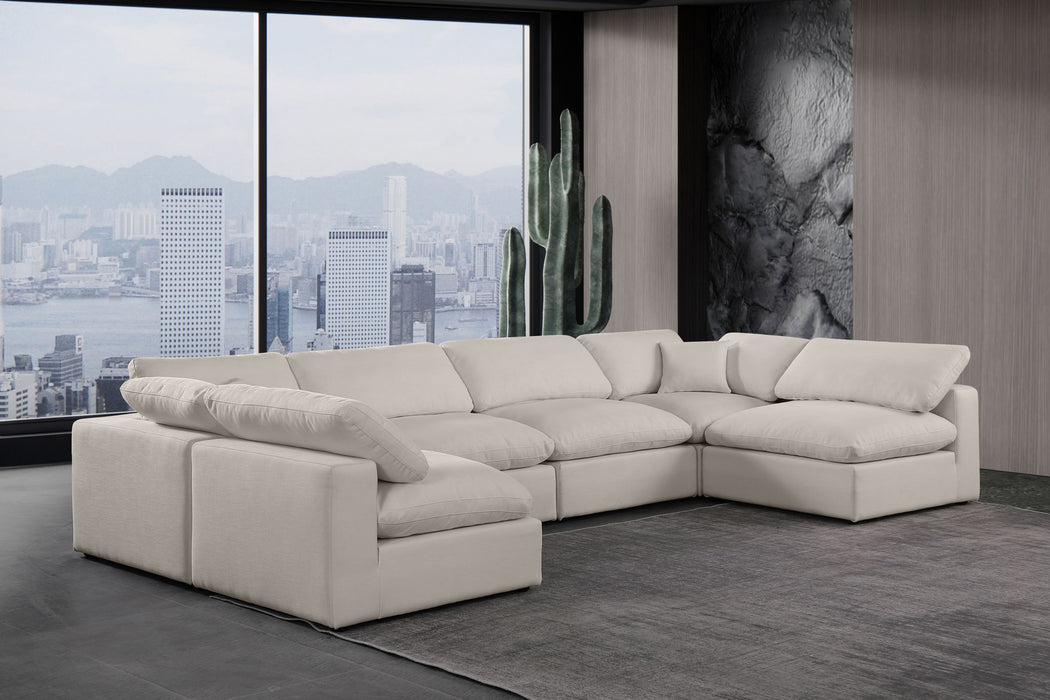 Comfy - 6 Piece Linen Modular Armless Sectional - Simple Home Plus