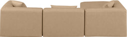Cube - 4 Piece Modular Sectional With Chaise - Tan - Simple Home Plus