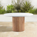 Sanremo - Concrete 53" Finished Concrete Indoor / Outdoor Dining Table - White - Simple Home Plus