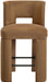 Zuno - Velvet Performance Fabric Upholstered Counter Stool (Set of 2) - Saddle - Simple Home Plus