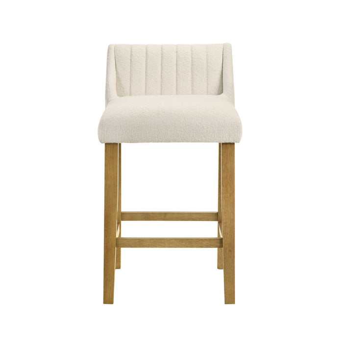 Fauna - Modern Transitional Wood Counter Height Kitchen Bar Stool - Simple Home Plus