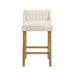 Fauna - Modern Transitional Wood Counter Height Kitchen Bar Stool - Simple Home Plus