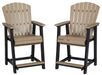 Fairen Trail - Black / Driftwood - Barstool (Set of 2) - Simple Home Plus