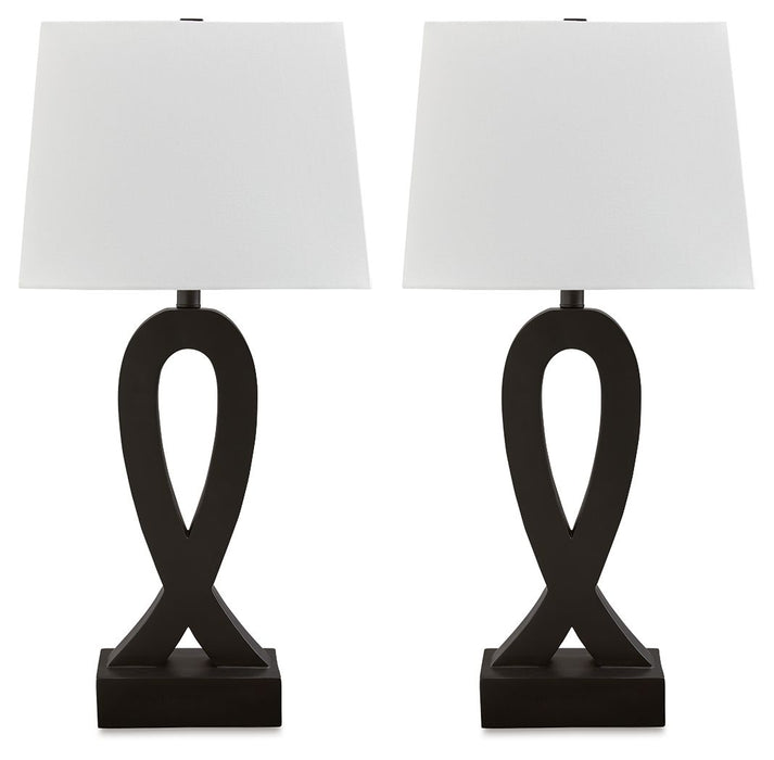 Markellton - Black - Poly Table Lamp (Set of 2) - Simple Home Plus