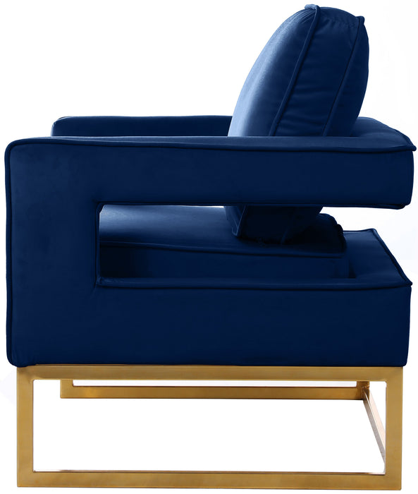 Noah - Accent Chair with Gold Legs - Simple Home Plus