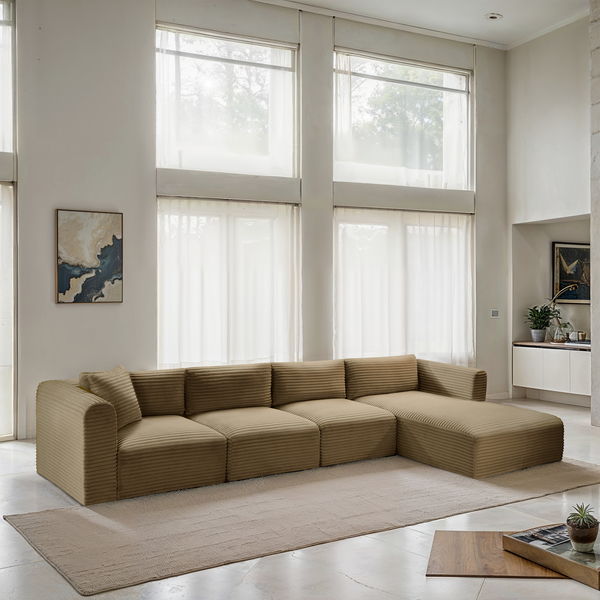 Shaggy - 4 Piece Modular Sectional