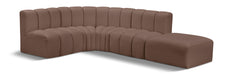 Arc - Faux Leather 5 Piece Corner Modular Sofa - Simple Home Plus