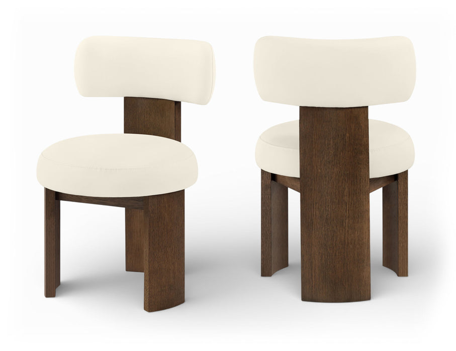 Atelier - Vegan Leather Upholstered Dining Chair (Set of 2) - Painted Brown Frame - Simple Home Plus