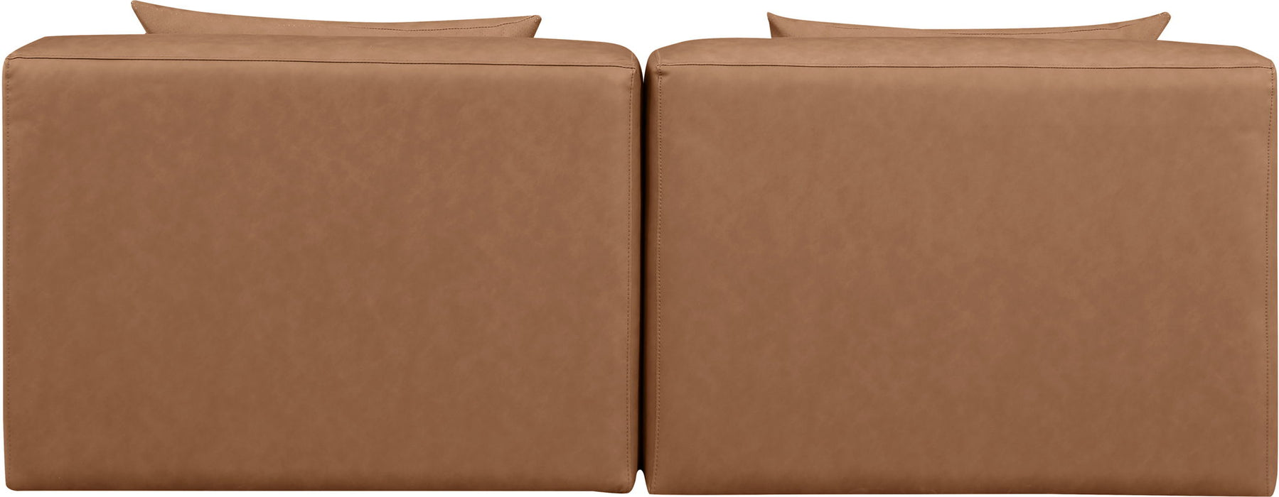 Cube - Modular 2 Piece Armless Sofa - Light Brown - Simple Home Plus