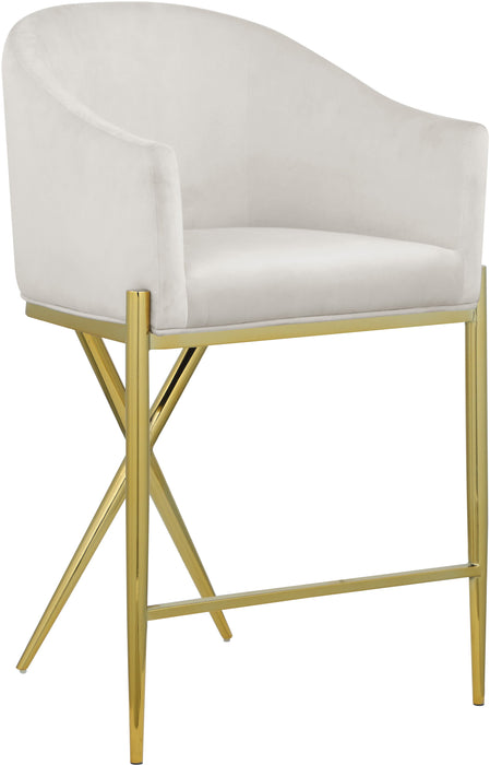 Xavier - Counter Stool with Gold Legs - Simple Home Plus