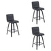 Vienna - Modern Counter Height Swivel Bar Stool - Black Brushed Wood Frame - Simple Home Plus