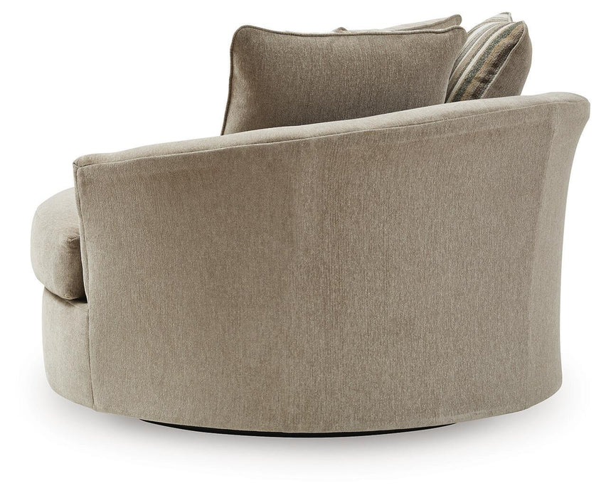 Linenhause - Oversized Swivel Accent Chair - Dune - Simple Home Plus