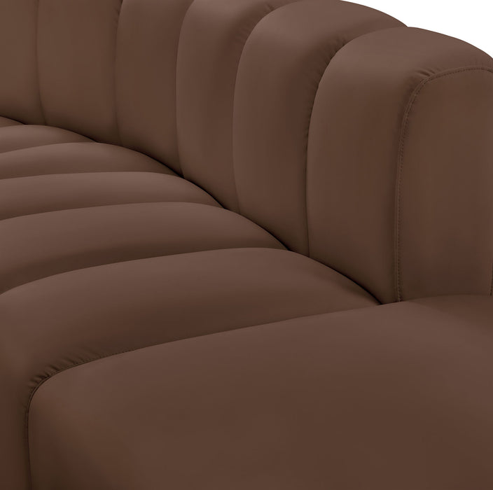 Arc - Faux Leather 7 Piece U-Shaped Modular Sofa
