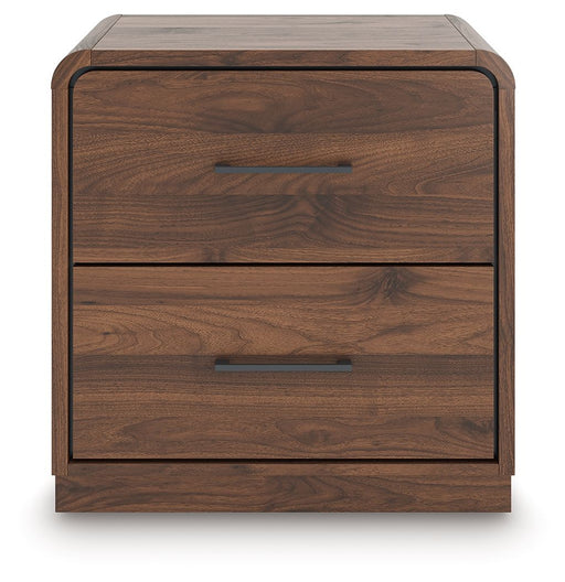 Fortlorn - Walnut Brown - Two Drawer Night Stand - Simple Home Plus