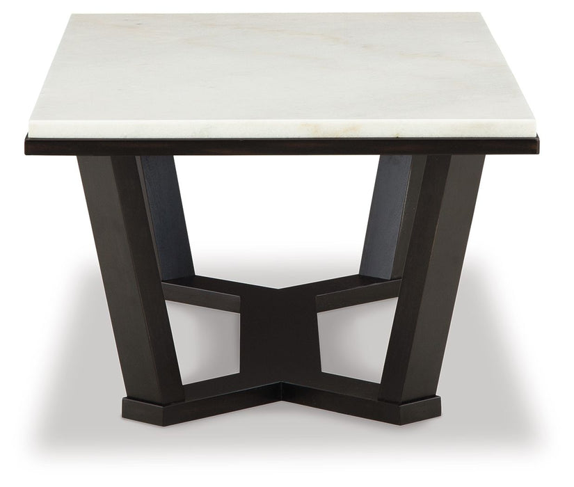 Fostead - White / Espresso - Rectangular Cocktail Table - Simple Home Plus