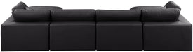 Comfy - 6 Piece Faux Leather Modular Double Chaise Sectional - Simple Home Plus