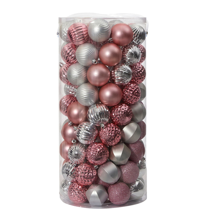 Holiday Shatterproof 101 Count Xmas Tree Ornament Set 60mm