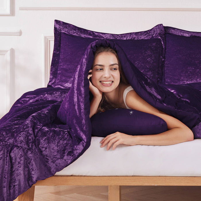 Felicia - Comforter Set - Purple - Simple Home Plus