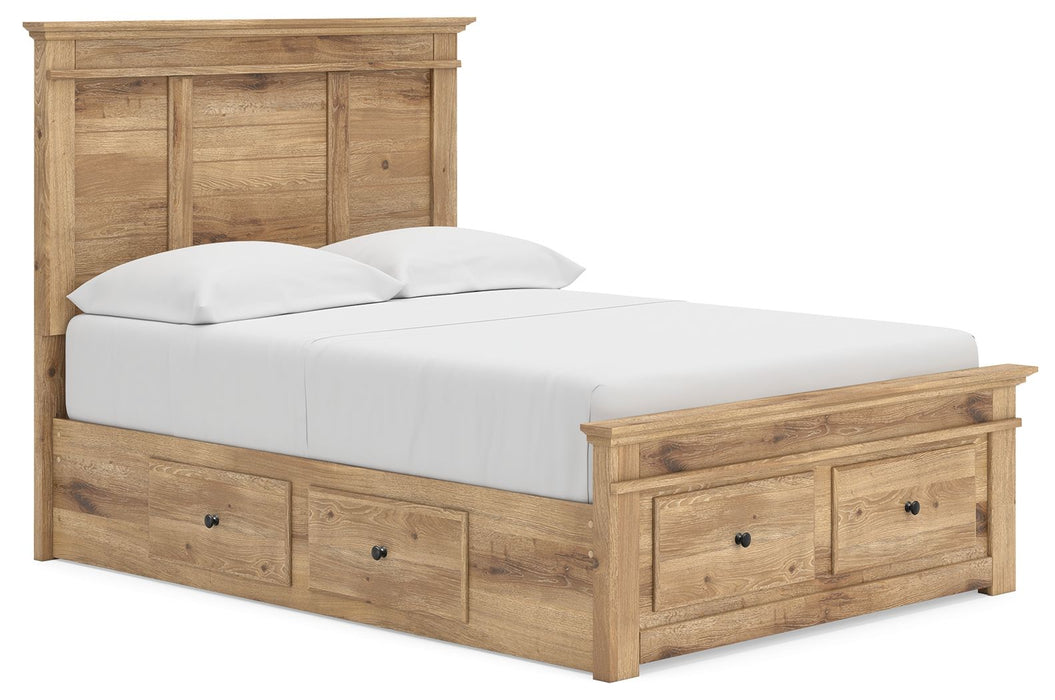 Makidern - Panel Storage Bed With 2 Under Bed Storage Units - Simple Home Plus