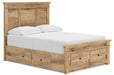 Makidern - Panel Storage Bed With 2 Under Bed Storage Units - Simple Home Plus