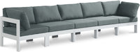 Nizuc - Outdoor Patio 5 Seat Modular Sofa With White Frame - Simple Home Plus