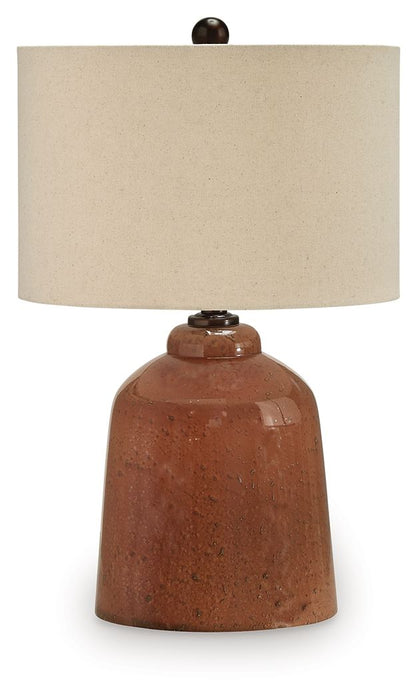 Aaleahya - Rust - Glass Table Lamp - Simple Home Plus