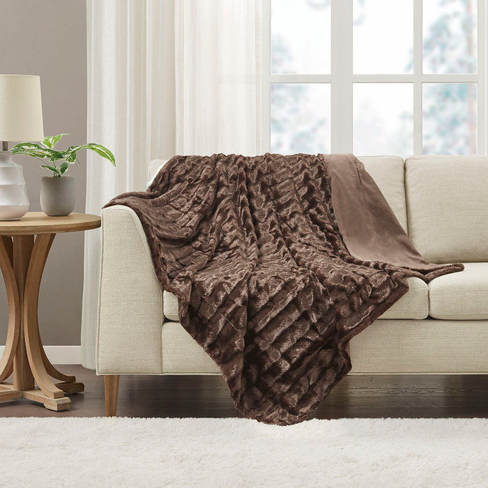 Duke - Long Throw - Brown - Simple Home Plus