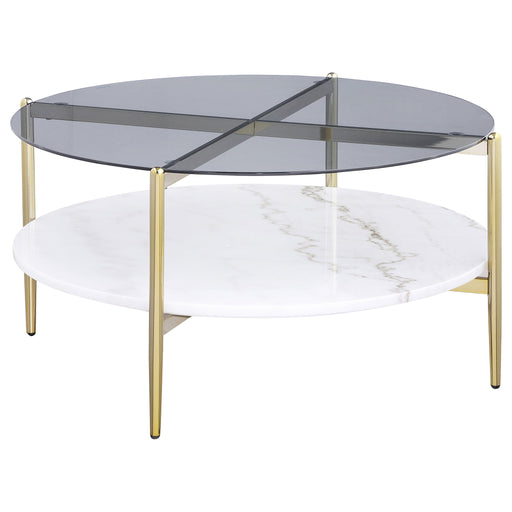 Jonelle - Round Glass Top Table - Simple Home Plus