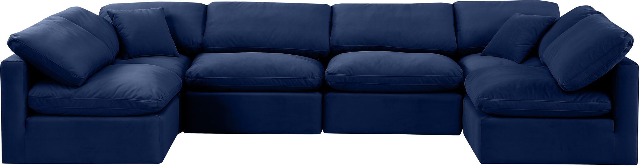 Indulge - Velvet 6 Piece Modular U-Shaped Sectional - Simple Home Plus