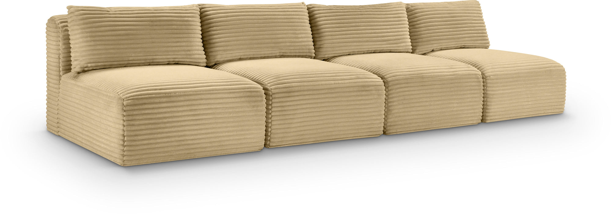 Shaggy - 4 Seat Modular Armless Sofa - Simple Home Plus