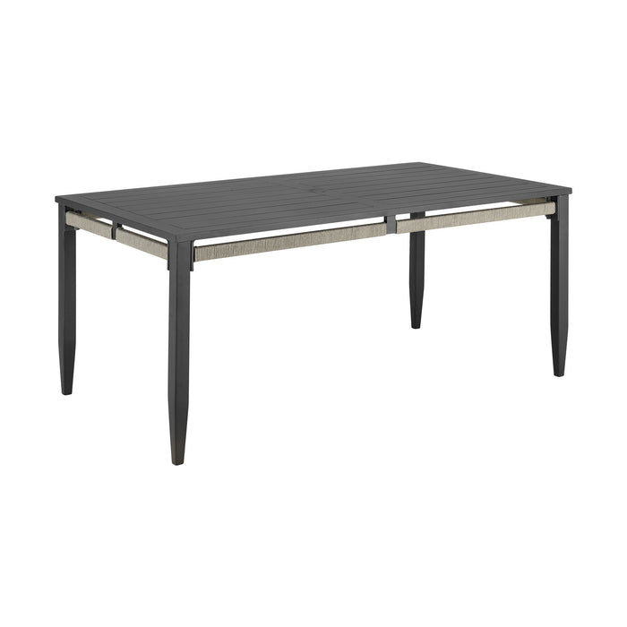 Zella - Rectangular Dining Table - Charcoal / Light Gray - Simple Home Plus