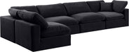 Comfy - 5 Piece Velvet Modular Sectional - Simple Home Plus