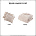 Mira - Crushed Velvet Sherpa Reversible Comforter Set - Blush - Simple Home Plus