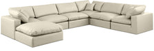 Comfy - 7 Piece Faux Leather Modular Sectional With Chaise - Simple Home Plus