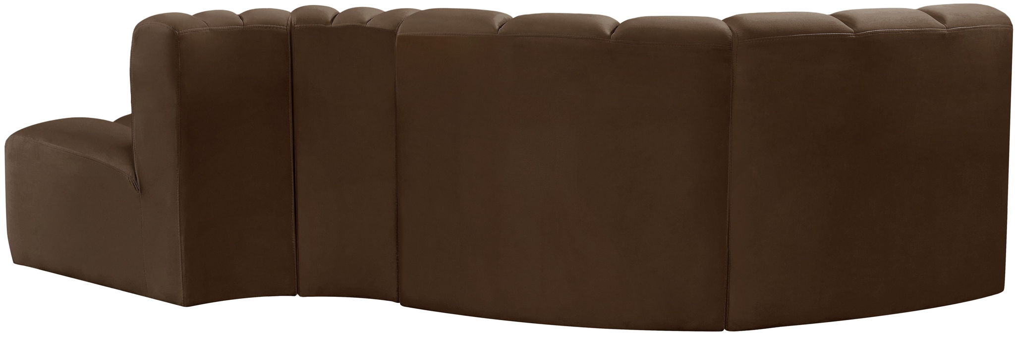 Arc - Velvet 4 Piece L-Shaped Modular Sofa - Simple Home Plus