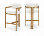 Aurum - Linen Textured Fabric Upholstered Counter Stool - Simple Home Plus