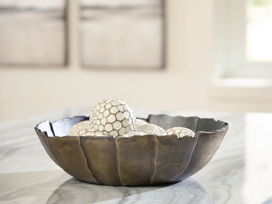 Aidman - Bowl - Black / Antique Gold Finish - Simple Home Plus