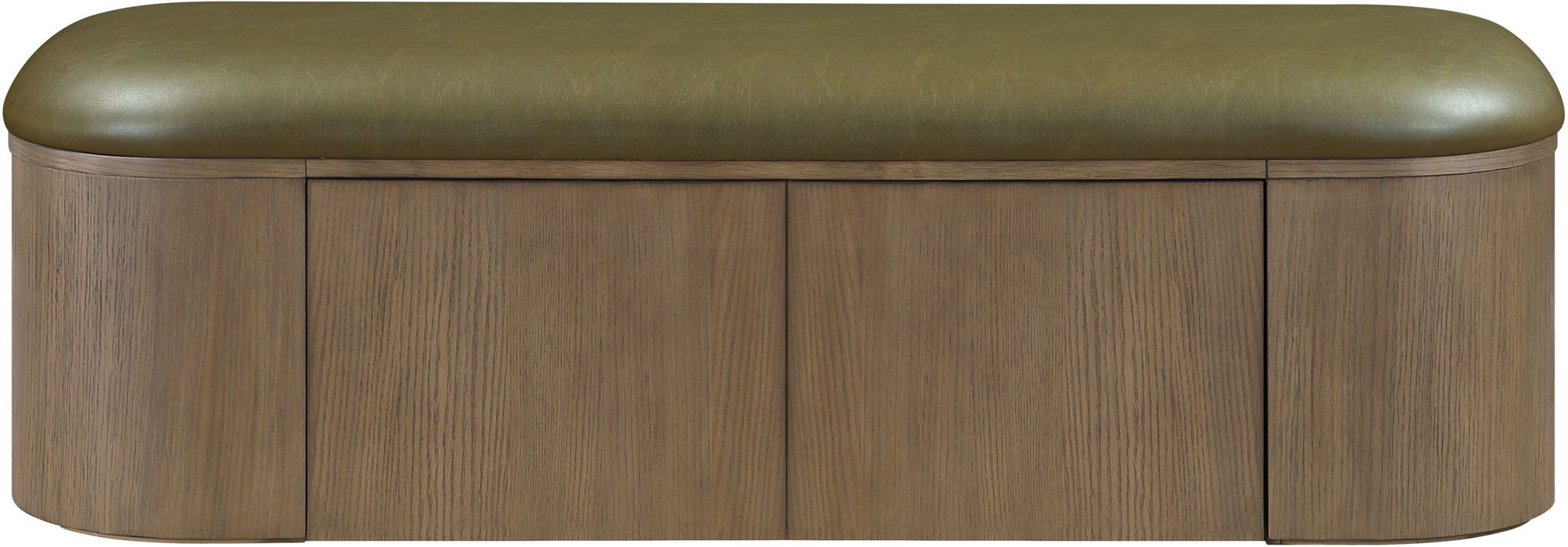 Velden - Upholstered Storage Bench With Stained Brown Base - Simple Home Plus
