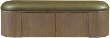 Velden - Upholstered Storage Bench With Stained Brown Base - Simple Home Plus