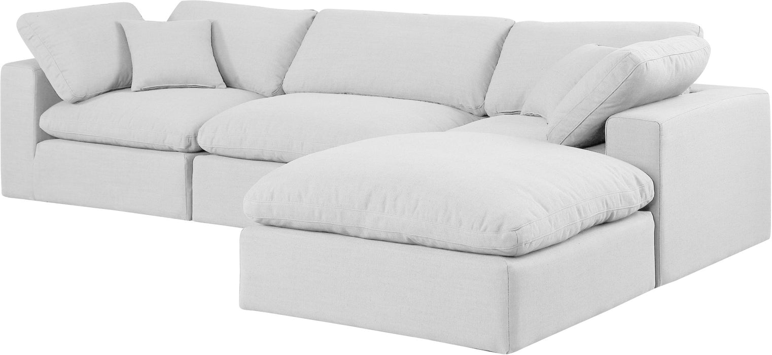Comfy - 4 Piece Linen Fabric Modular Sectional With Chaise - Simple Home Plus