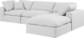 Comfy - 4 Piece Linen Fabric Modular Sectional With Chaise - Simple Home Plus