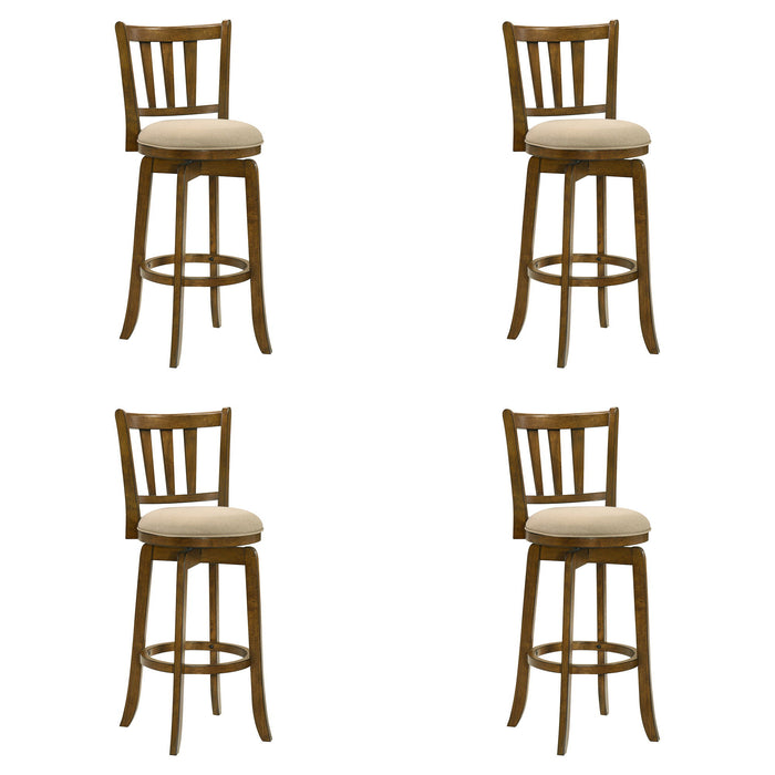 Wren - Modern Farmhouse Swivel Wood Bar Height Kitchen Bar Stool - Simple Home Plus