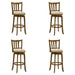 Wren - Modern Farmhouse Swivel Wood Bar Height Kitchen Bar Stool - Simple Home Plus