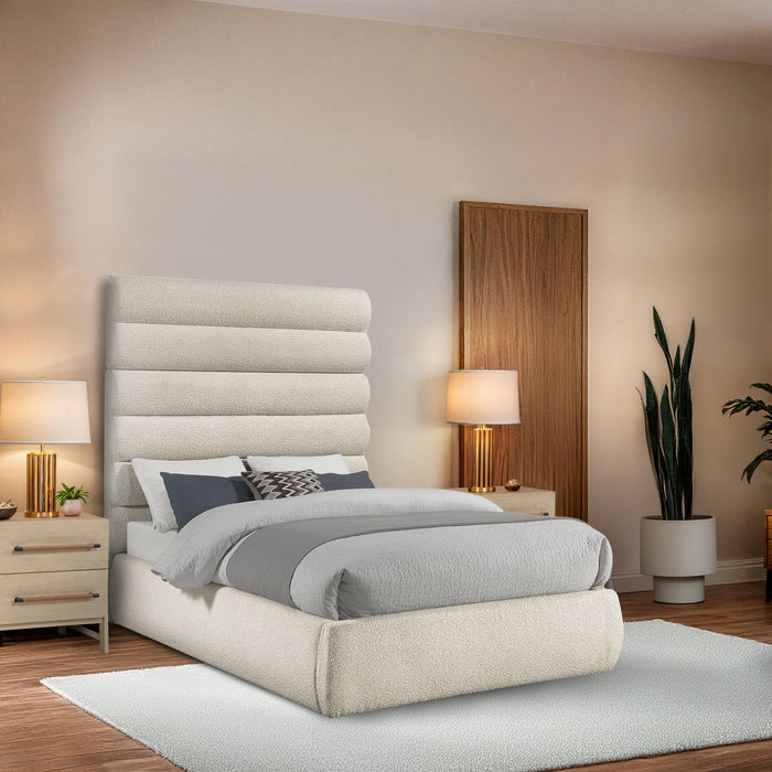 Adam - Boucle Fabric Bed With 70.5" Headboard - Simple Home Plus