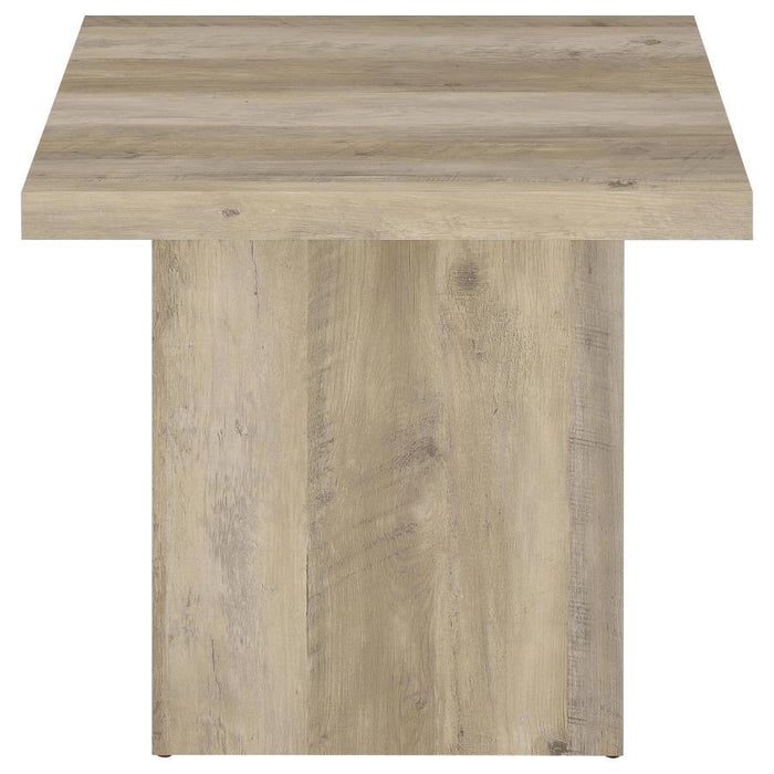 Devar - Square Engineered Wood End Table - Distressed Pine - Simple Home Plus